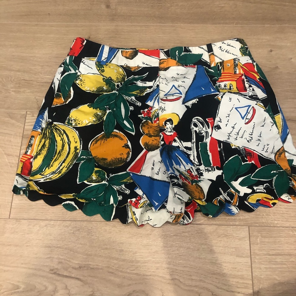 Funky shorts with slight ruffles at the bottom